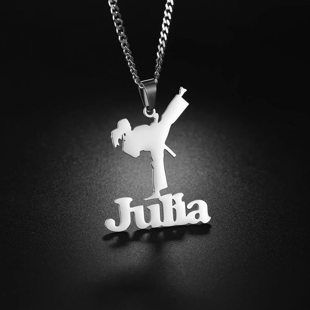 YOUSHANG Customized Football Name Necklace
