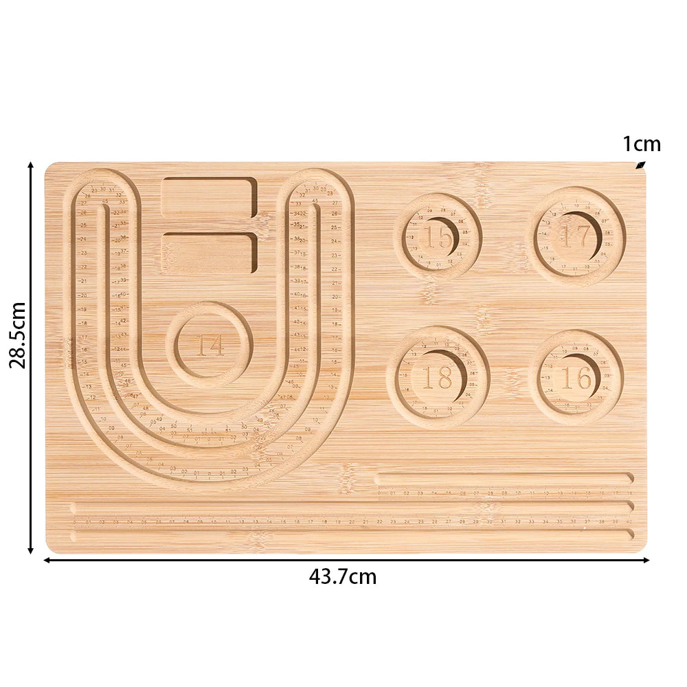 Eco-Friendly Bamboo Bead Board Perfect Tool for Jewelry Making and Beading Projects Bracelet Necklaces Design Beading Mats Trays