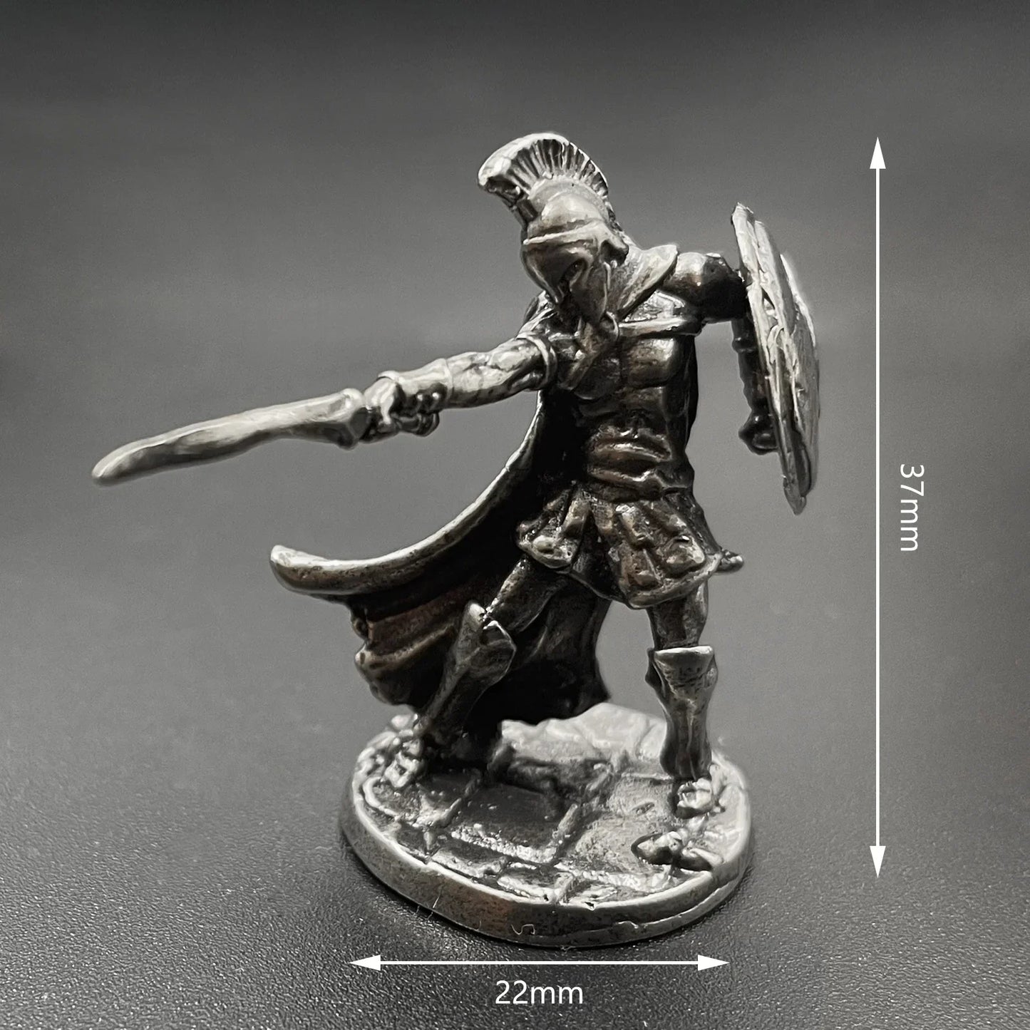 1pcs Ancient Spartan Rome Soliders Figurines Miniatures Vintage Metal Soldiers Model Statue Desktop Ornament Gift