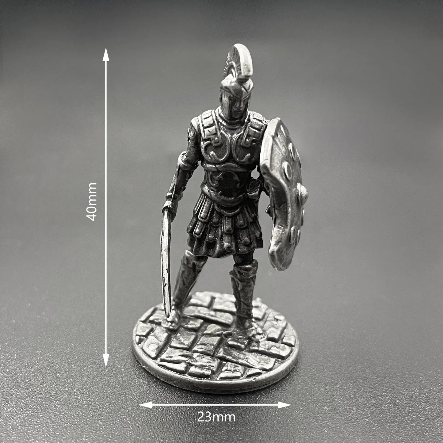 1pcs Ancient Spartan Rome Soliders Figurines Miniatures Vintage Metal Soldiers Model Statue Desktop Ornament Gift