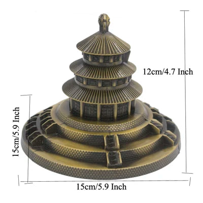 ERMAKOVA Metal Architecture Figurine World Famous Landmark Building Souvenir Statue Home Office Desktop Decor Christmas Gift