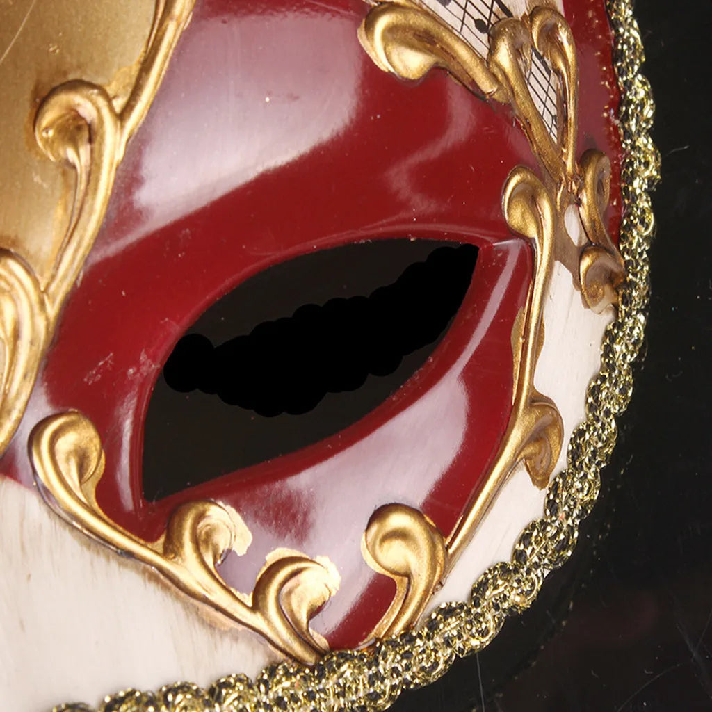 Mardi Gras Mask Men's Masquerade Mask Vintage Venetian Checkered Musical Party Mens Masquerade Mask Vintage Venetian Checkered