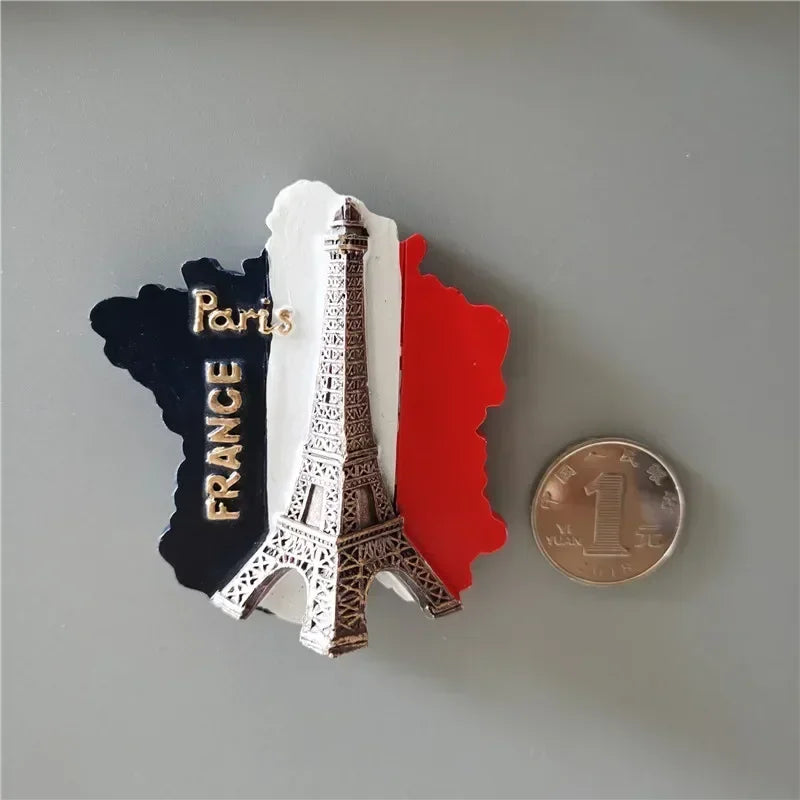 Paris France Tourist Souvenir Fridge Magnets Eiffel Tower French Magnetic Stickers Annecy Decoration on The Fridge Travel Gifts