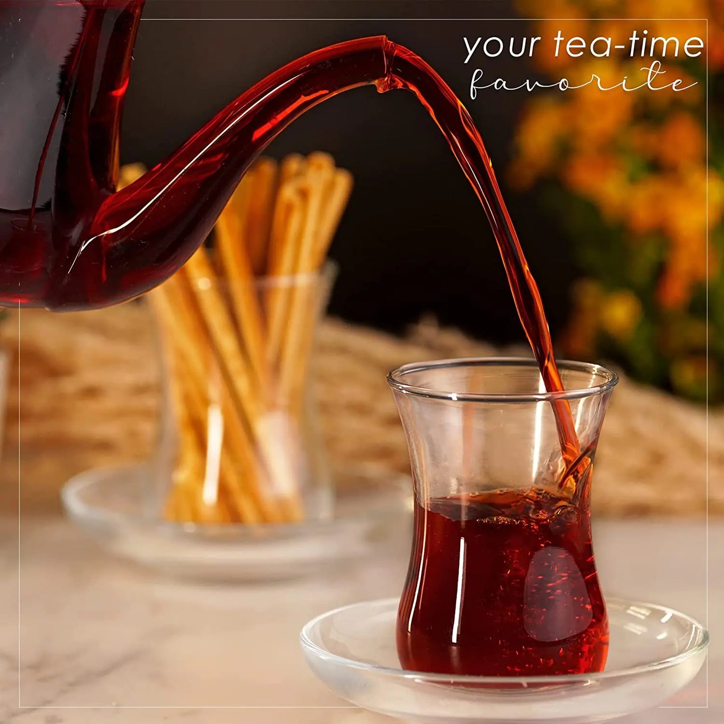 Traditional Turkish Coffee Mug Set - 6PC European Traditional Crystal Glass Cups for Tea, Hot Drinks,Wine