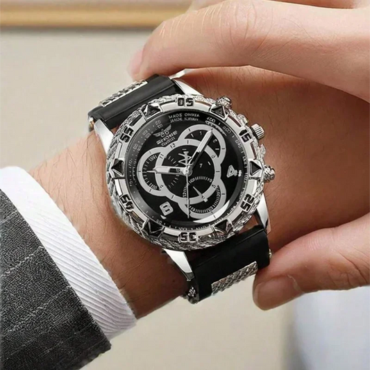 Men's Business Stainless Steel Quartz Watch – Stylish Gift for Boyfriend