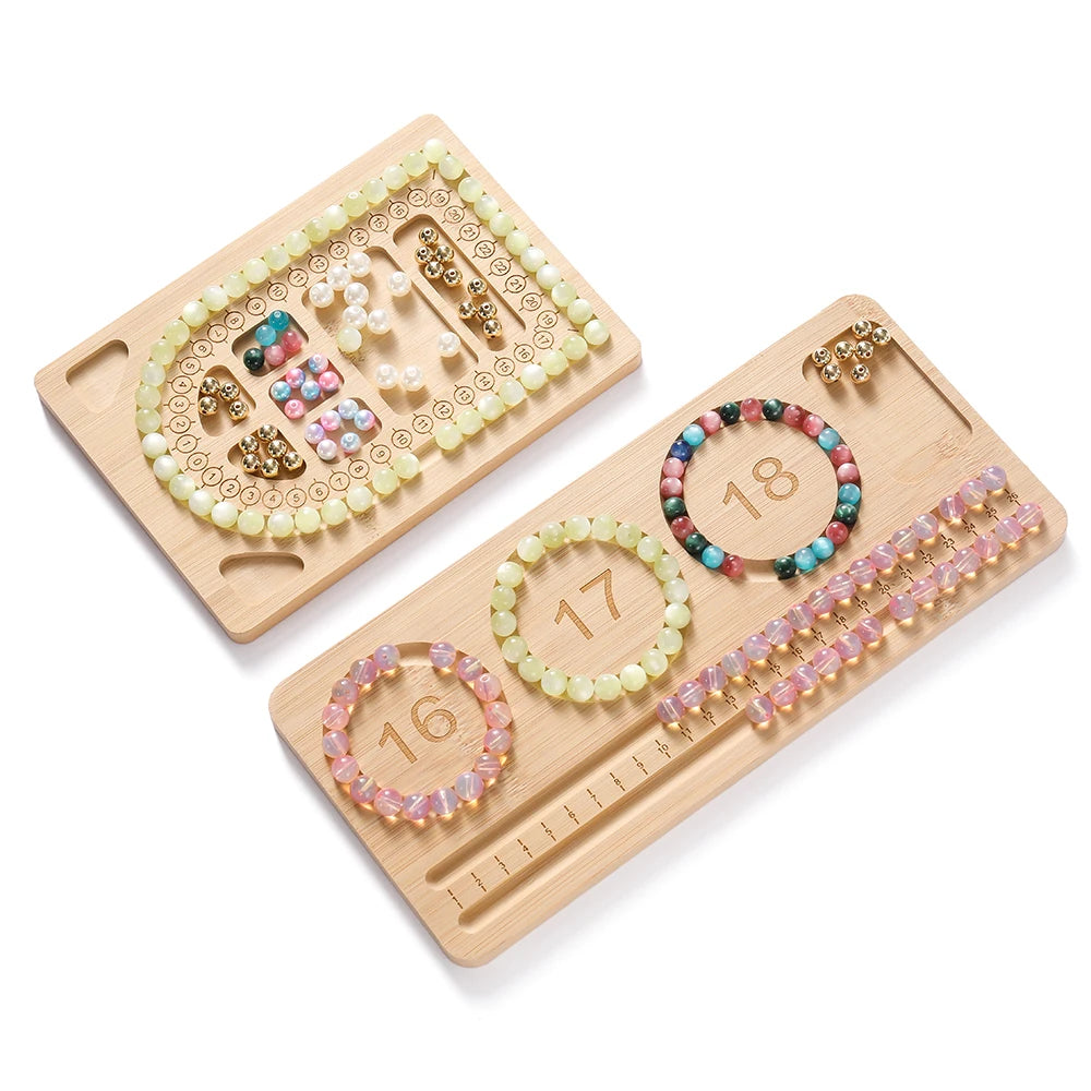 Eco-Friendly Bamboo Bead Board Perfect Tool for Jewelry Making and Beading Projects Bracelet Necklaces Design Beading Mats Trays