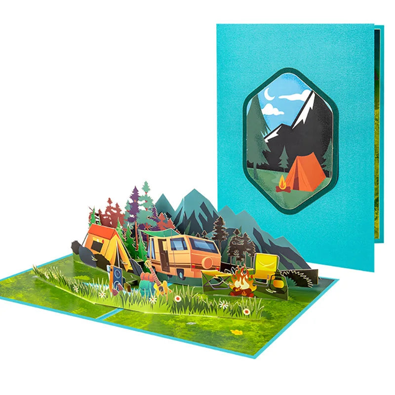3D Pop Up Birthday Cards Laser Cut Invitations Cards World Architecture Business Card Boy Gifts Greeting Card Tourist Postcard