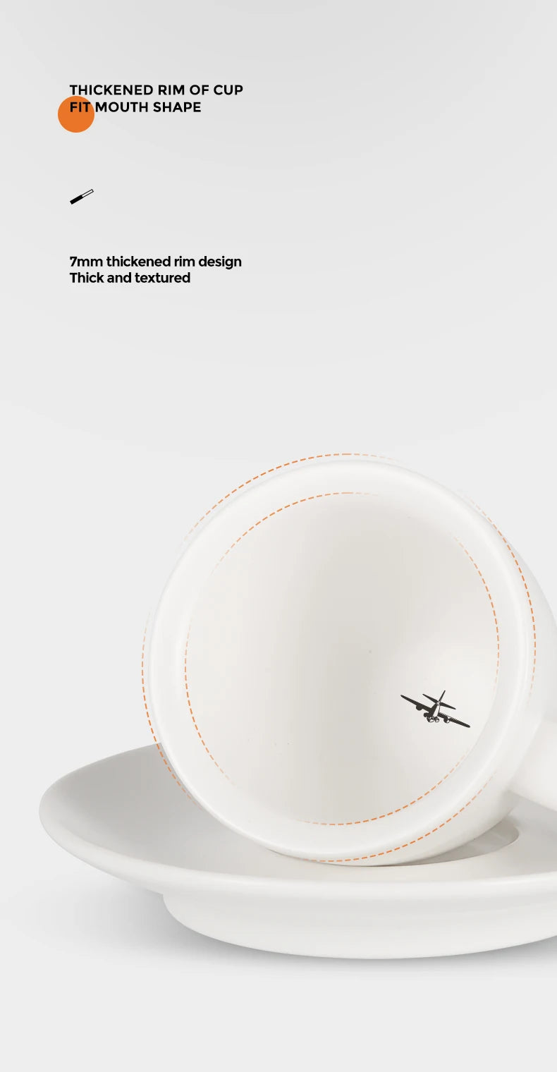 MHW-3BOMBER Espresso Mug 80ml Ceramic Coffee Cup and Saucer Professional Home Barista Latte Art Mug Exquisite Kitchen Accessorie