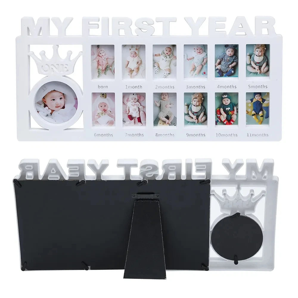 Baby Keepsake Frame 0-12 Months Pictures My First Year Photo Frame Newborn Memory Gifts