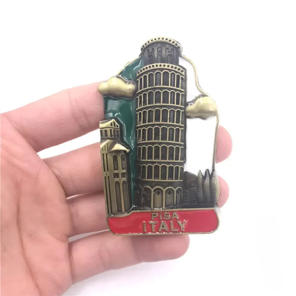 Home Decor Fridge Magnet Refrigerator Metal USA Alaska York Paris Italy London Post Office UK Dubai Belgium Israel Stereo