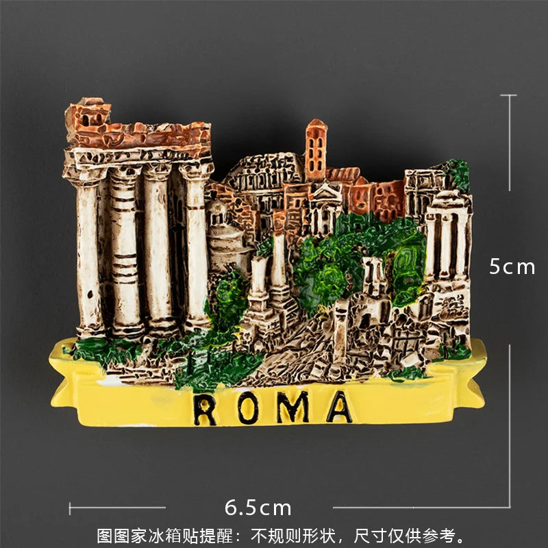 Europe Italy Rome Venice fridge magnets Refrigerator Stickers 3D Magnetic Stickers Italian Tourism Souvenir Collection Gifts