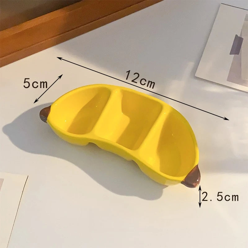Creative Fruit Shaped Ceramic Dish Household Snacks Dishes Sauces Seasonings Plate Mini Saucer Tableware Dinner Kitchen Supplies