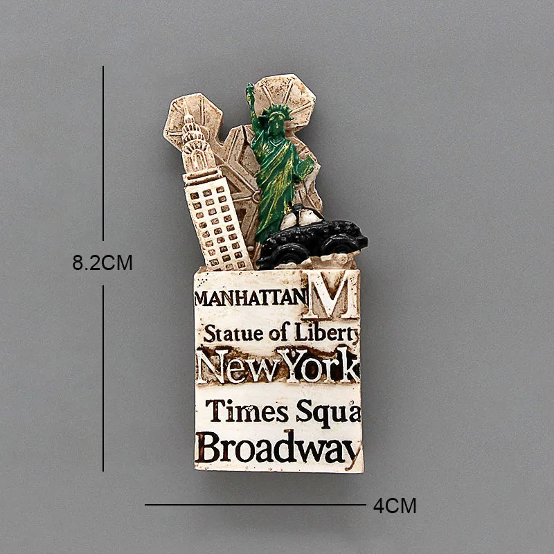 Tourist souvenirs America statue of liberty USA flag New York 3d refrigerator fridge magnets collection gifts home decoration
