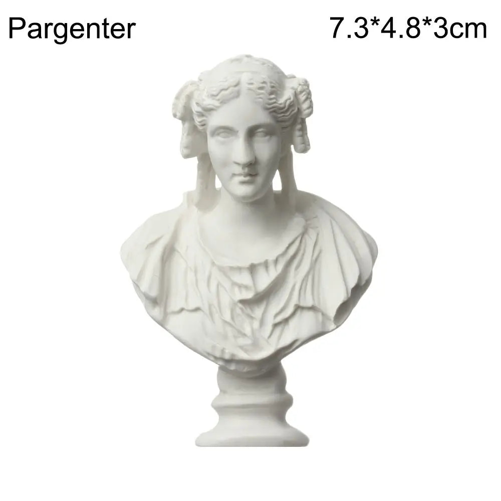 New Mini Figurine Plaster Statue Greek Mythology Celebrities Famous Sculpture Drawing Practice Gypsum Bust Portraits Home Decor