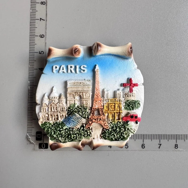 Paris France Tourist Souvenir Fridge Magnets Eiffel Tower French Magnetic Stickers Annecy Decoration on The Fridge Travel Gifts