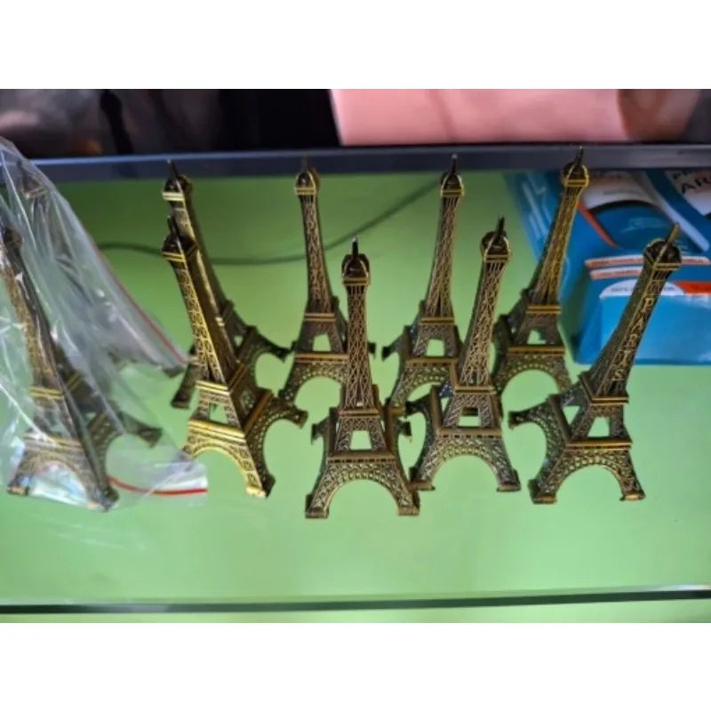 Bronze Paris Eiffel Tower Metal Crafts Home Decoration Accessories Figurine Statue Model Souvenir Home Interior Design 2023 New