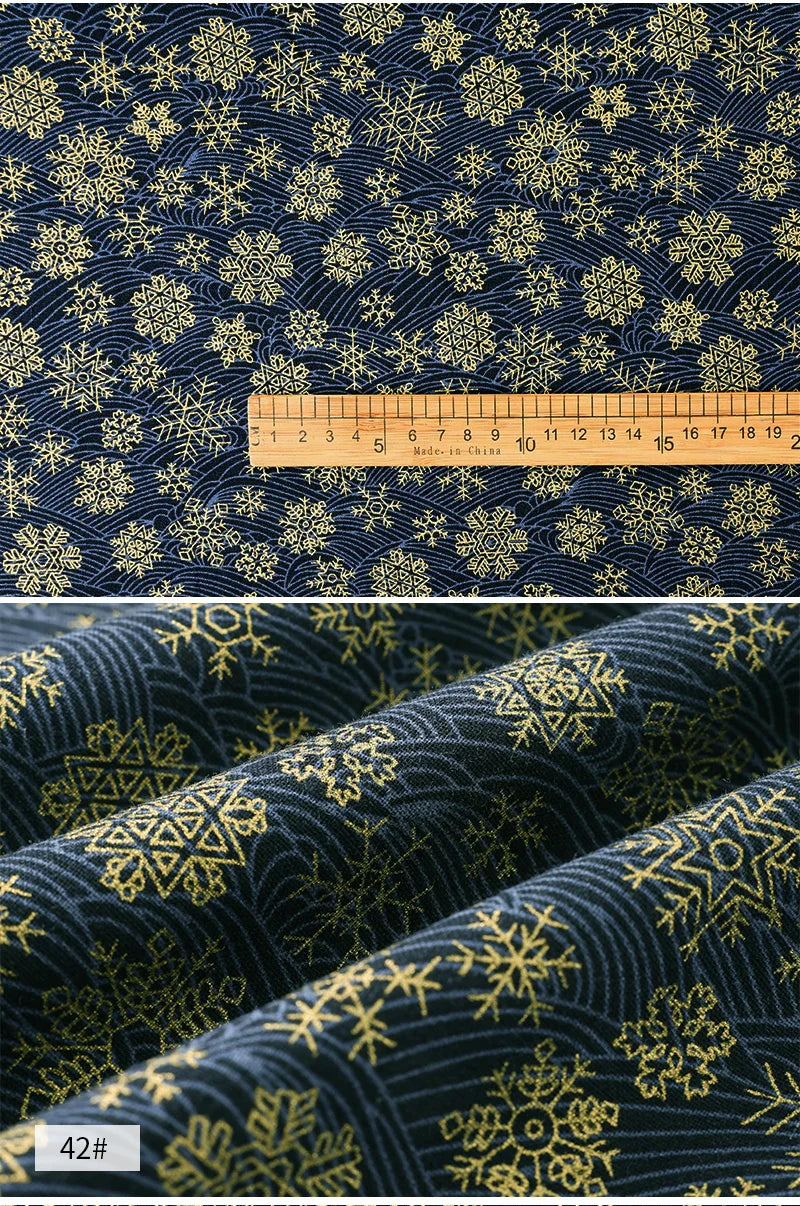 0.5/1/2 Yard 100% Cotton Fabric Traditional Japanese Kimono Style Print DIY Handmade Making Cheongsam, Hanfu, Holiday Decoration