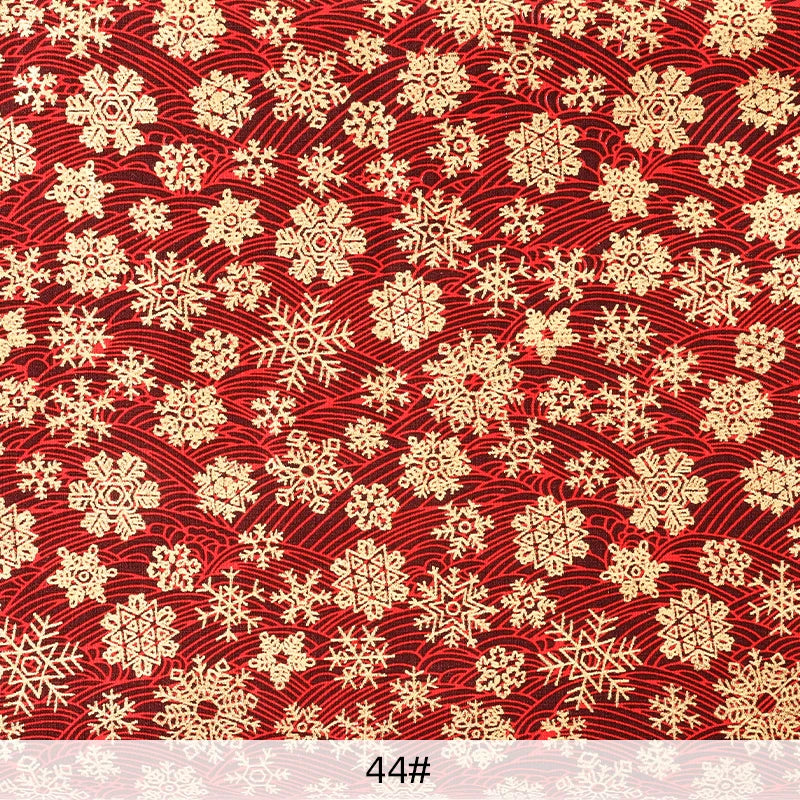 0.5/1/2 Yard 100% Cotton Fabric Traditional Japanese Kimono Style Print DIY Handmade Making Cheongsam, Hanfu, Holiday Decoration