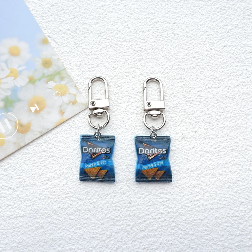 2pcs Cute Snacks Keychain Handmade Bag Jewelry DIY Gifts