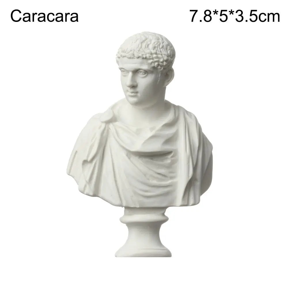 New Mini Figurine Plaster Statue Greek Mythology Celebrities Famous Sculpture Drawing Practice Gypsum Bust Portraits Home Decor