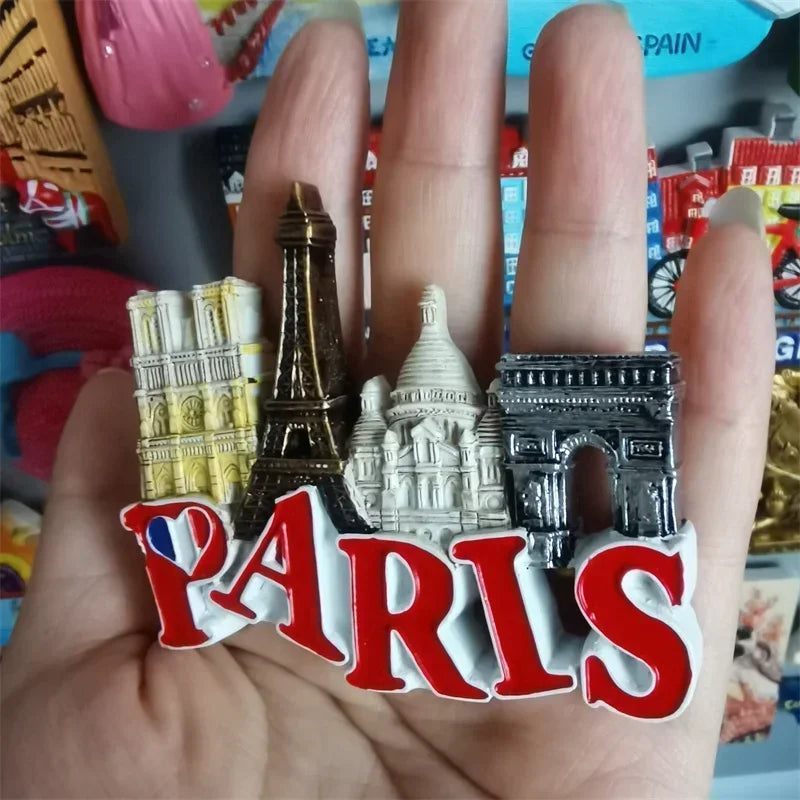 Paris France Tourist Souvenir Fridge Magnets Eiffel Tower French Magnetic Stickers Annecy Decoration on The Fridge Travel Gifts