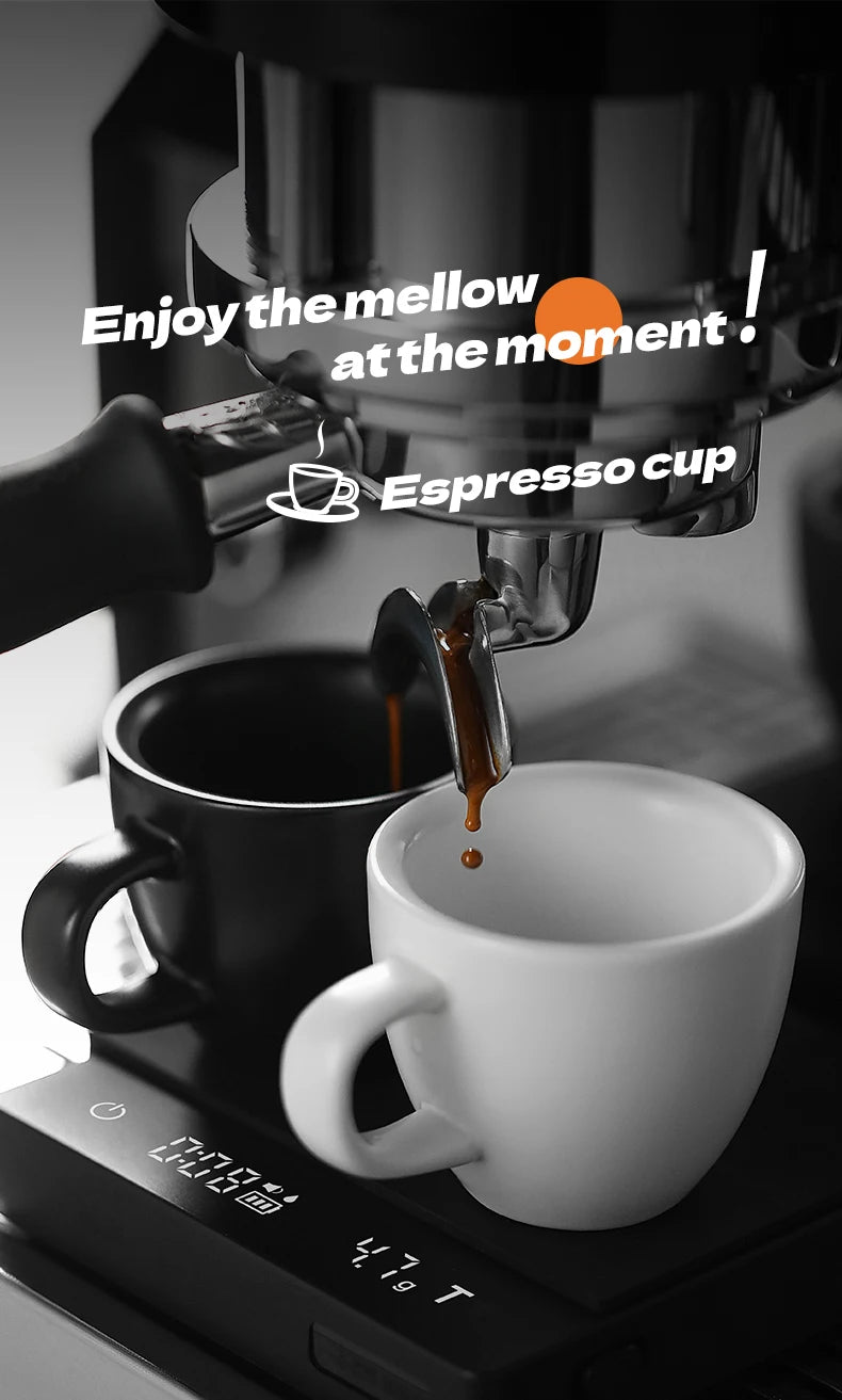 MHW-3BOMBER Espresso Mug 80ml Ceramic Coffee Cup and Saucer Professional Home Barista Latte Art Mug Exquisite Kitchen Accessorie