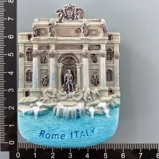Italian capital Rome landmark Wishing Pool tourism commemorative 3D home decoration magnetic refrigerator sticker gift