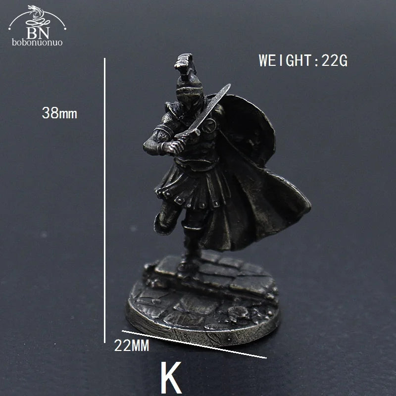 1pcs Ancient Spartan Rome Soliders Figurines Miniatures Vintage Metal Soldiers Model Statue Desktop Ornament Gift