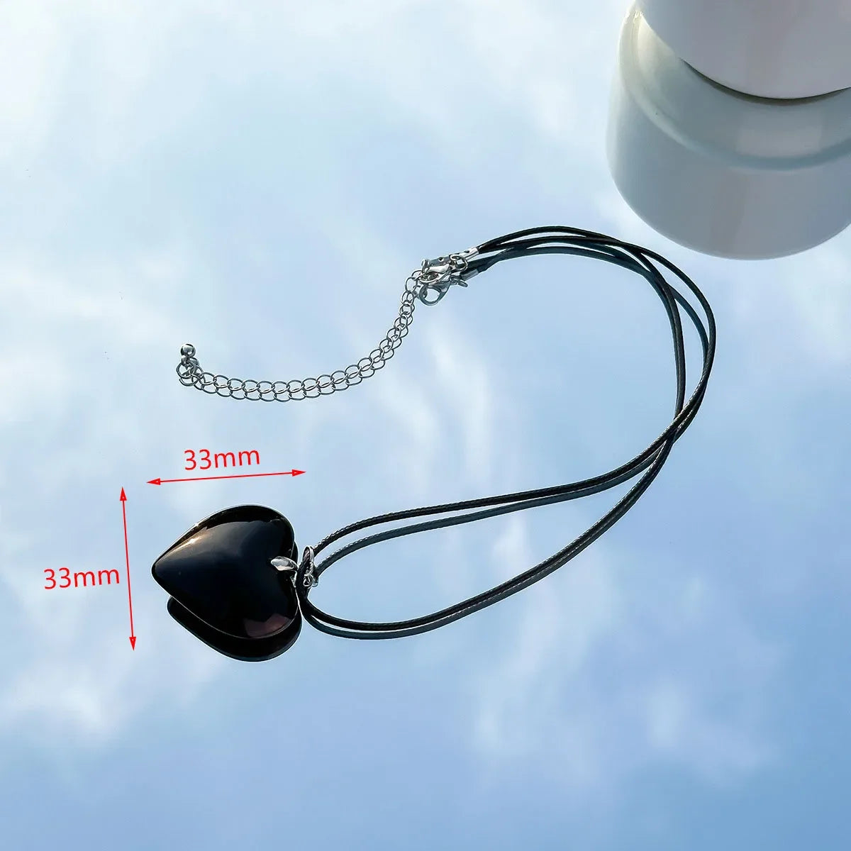 Y2k Love Heart Necklace for Women Fashion Hip Hop Red Hearts Pink Pendants Necklaces Rope Chain Girls Rave Gift Gothic Jewelry