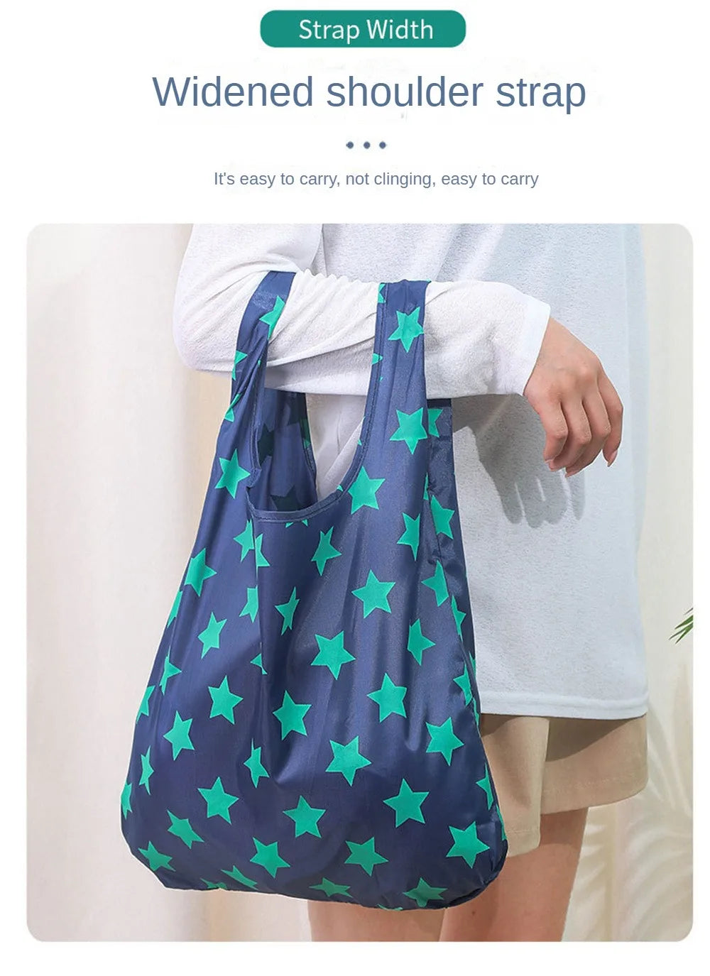 Shopping Bag Eco-Friendly Folding Shopping Bag Reusable Portable Shoulder Handbag For Travel Grocery Fashion Pocket Tote Tools