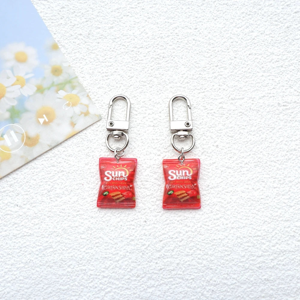 2pcs Cute Snacks Keychain Handmade Bag Jewelry DIY Gifts