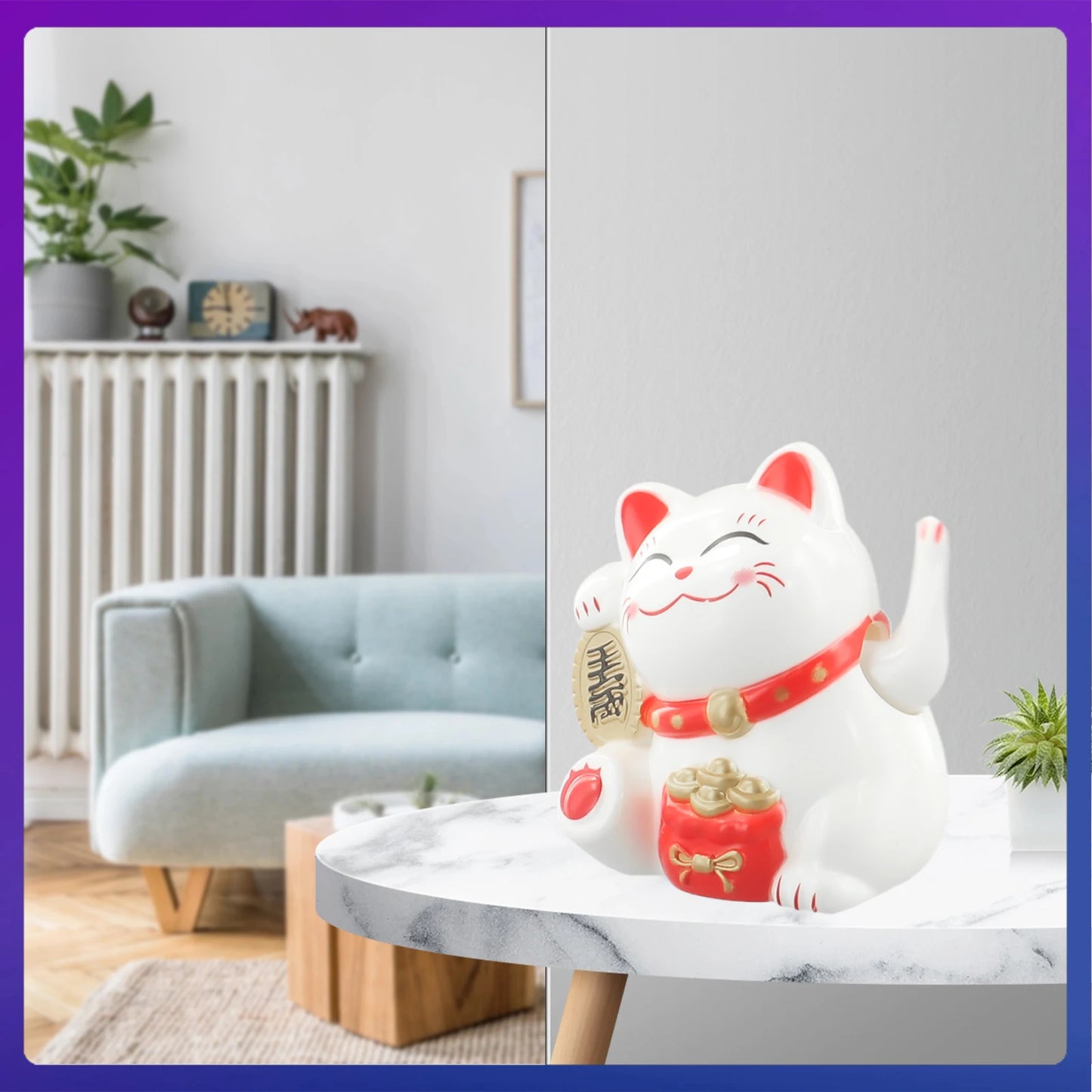 High Quality Lucky Cat Ornament Car Dashboard Decor Vehicle Accessories Automatic Waving Cartoon Decoration Interior