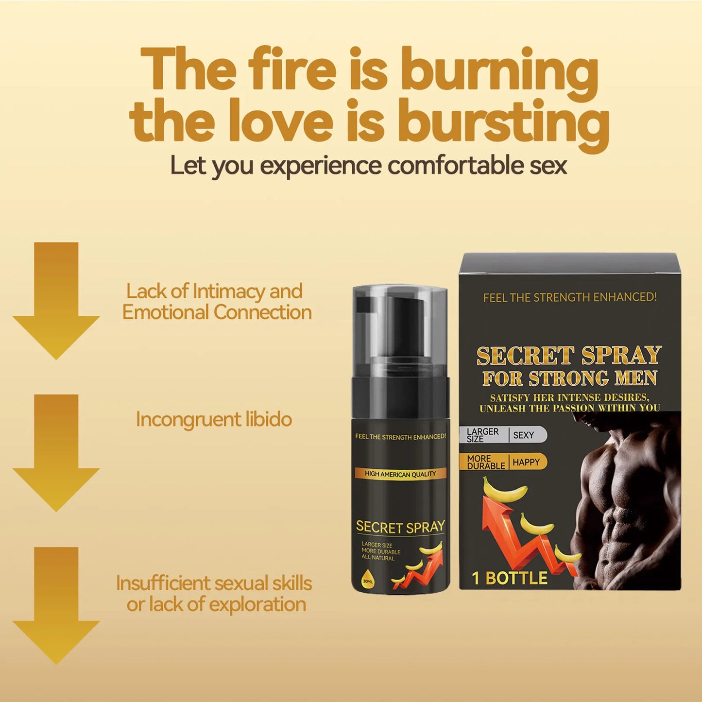 Men's Long-Lasting Delay Spray & Strength Massage Cream – Romantic Gift for Lover