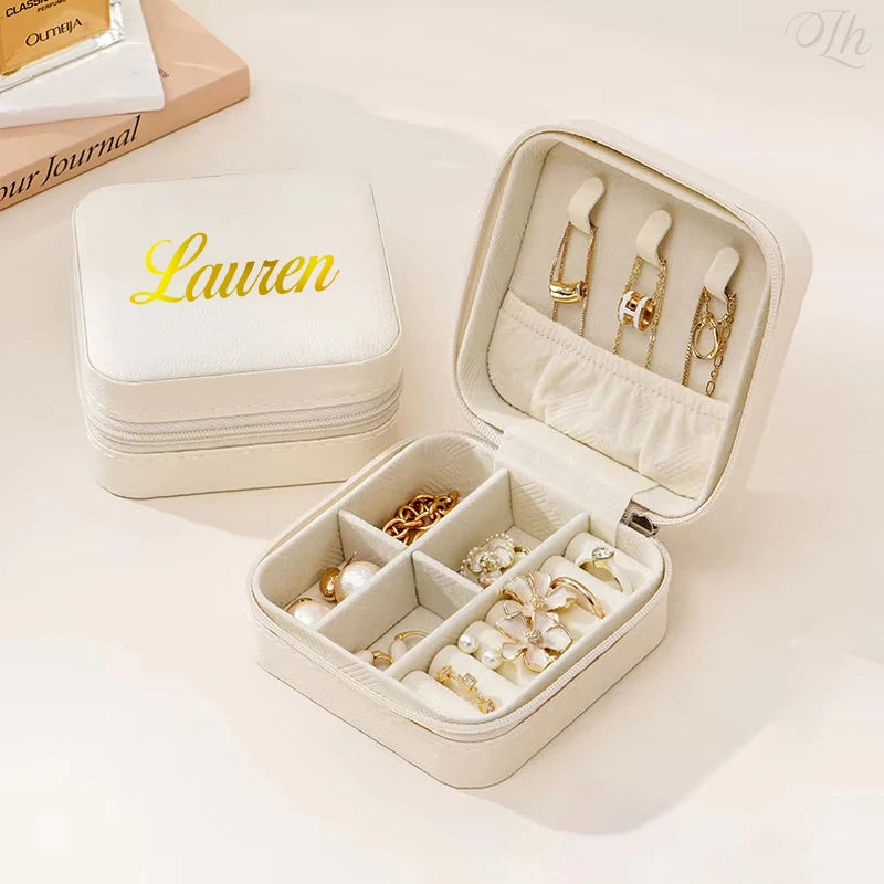 Personalized Jewelry Box for Wedding Gift, Birthday Gift Travel Jewelry Box, Mini Jewelry Box JEWELRY NOT INCLUDED