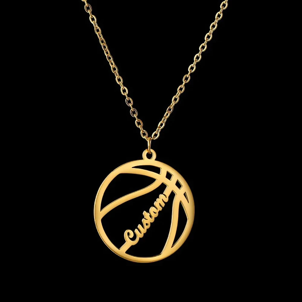 YOUSHANG Customized Football Name Necklace