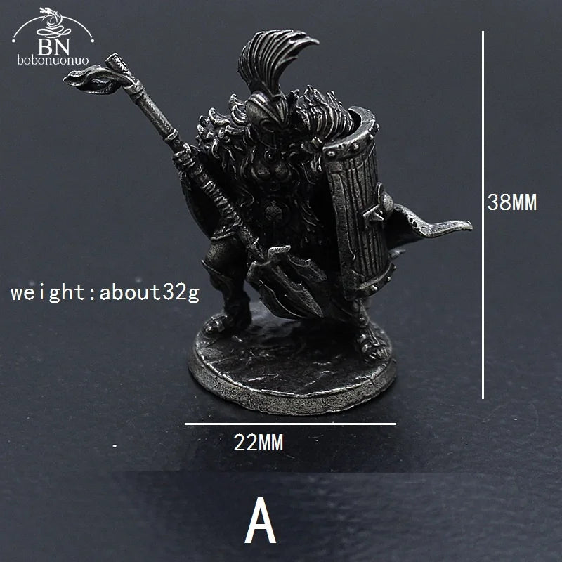 1pcs Ancient Spartan Rome Soliders Figurines Miniatures Vintage Metal Soldiers Model Statue Desktop Ornament Gift