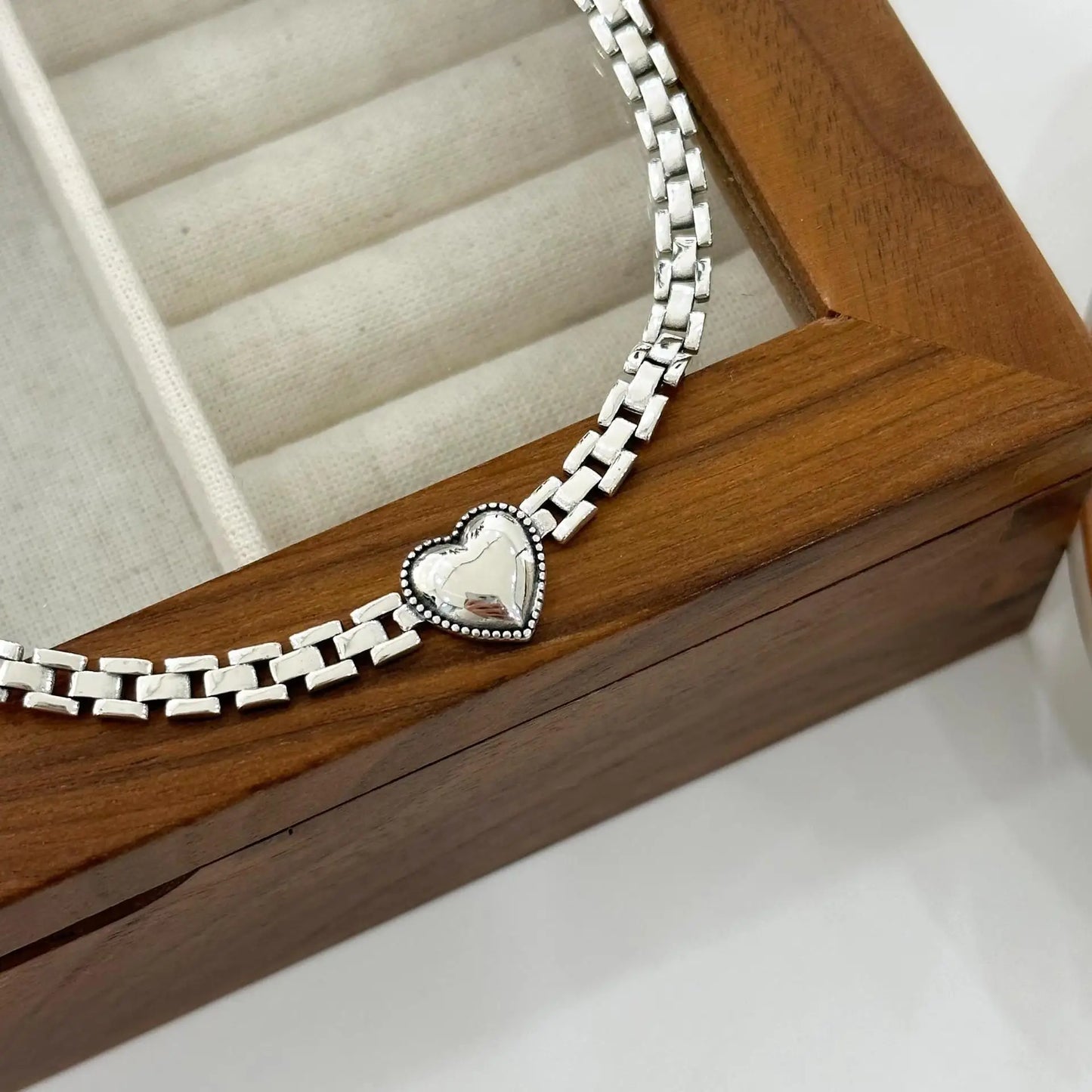 New Arrival Romantic Love Heart Thai Silver Female Jewelry Sets For Women Necklace Bracelet Ring Best Engagement Gifts No Fade