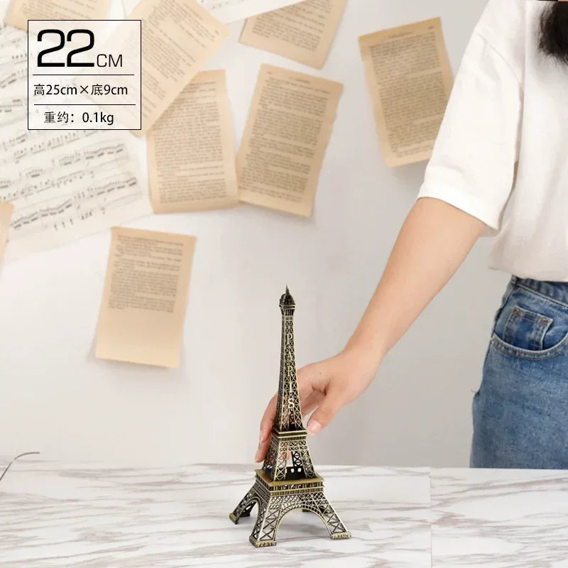 Paris Eiffel Tower Metal Crafts Home Decoration Accessories Figurine Statue Model Souvenir Home Interior Design Ornaments