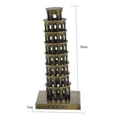 ERMAKOVA Metal Architecture Figurine World Famous Landmark Building Souvenir Statue Home Office Desktop Decor Christmas Gift