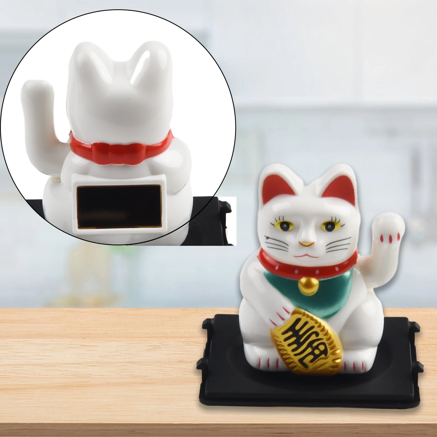 High Quality Lucky Cat Ornament Car Dashboard Decor Vehicle Accessories Automatic Waving Cartoon Decoration Interior
