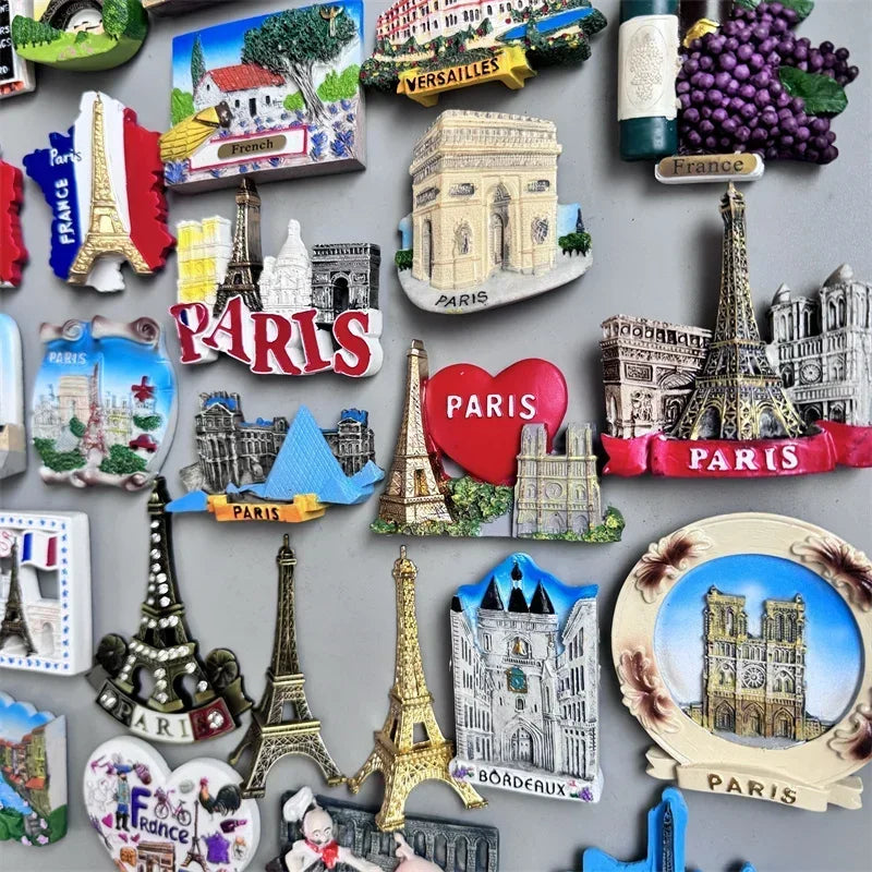 Paris France Tourist Souvenir Fridge Magnets Eiffel Tower French Magnetic Stickers Annecy Decoration on The Fridge Travel Gifts