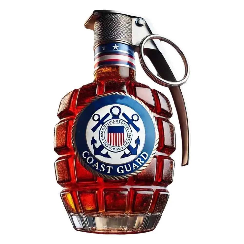 Unique Military Grenade Whiskey Bottle – Cool Gift for Men, Bar & Office Decor