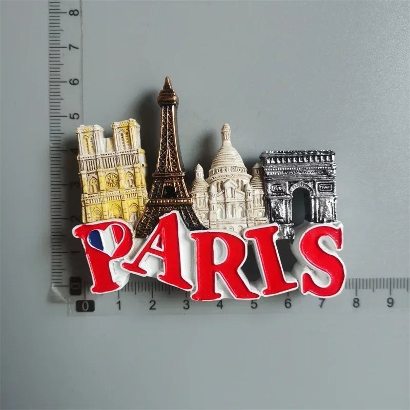 Paris France Tourist Souvenir Fridge Magnets Eiffel Tower French Magnetic Stickers Annecy Decoration on The Fridge Travel Gifts