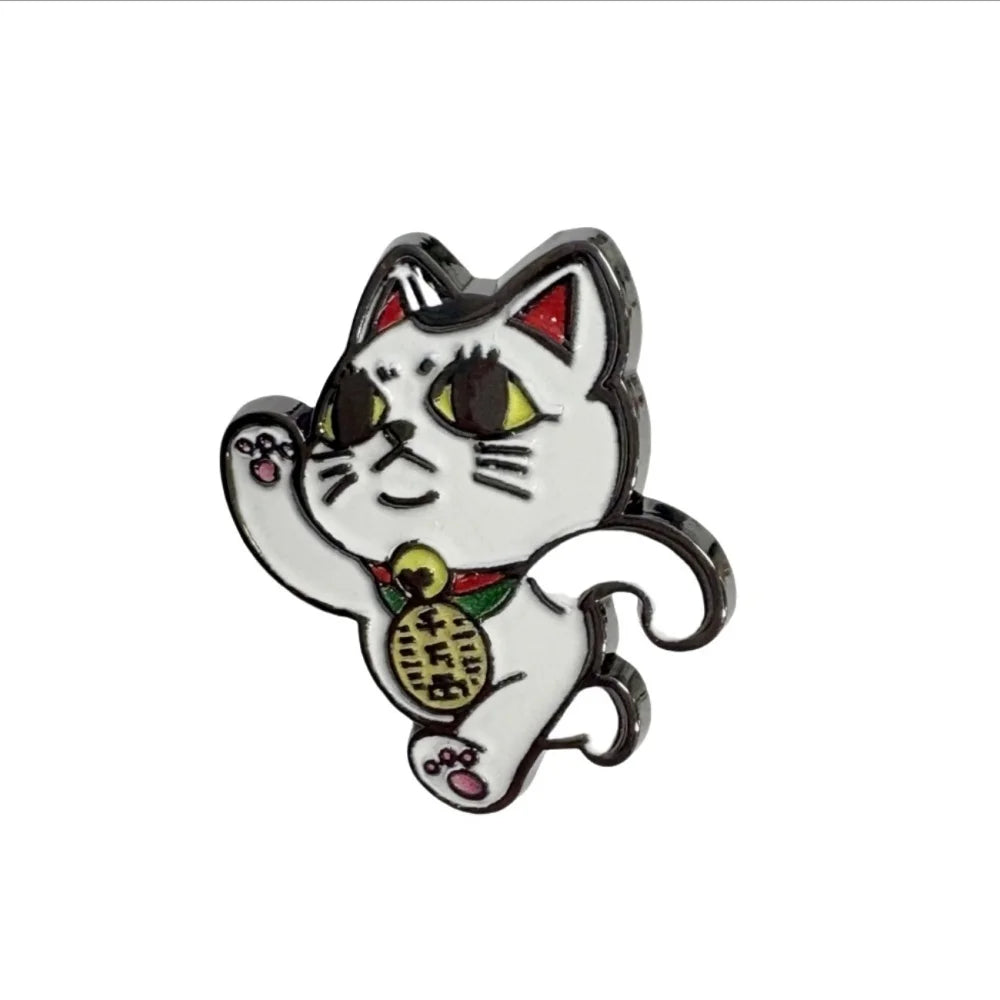 Turbo Granny Cat High-speed The Lucky Running Cat Maneki Neko DanDaDan Enamel Pin Brooch Badge anime peripheral Funny Decoration