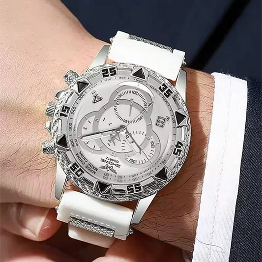 Men's Business Stainless Steel Quartz Watch – Stylish Gift for Boyfriend