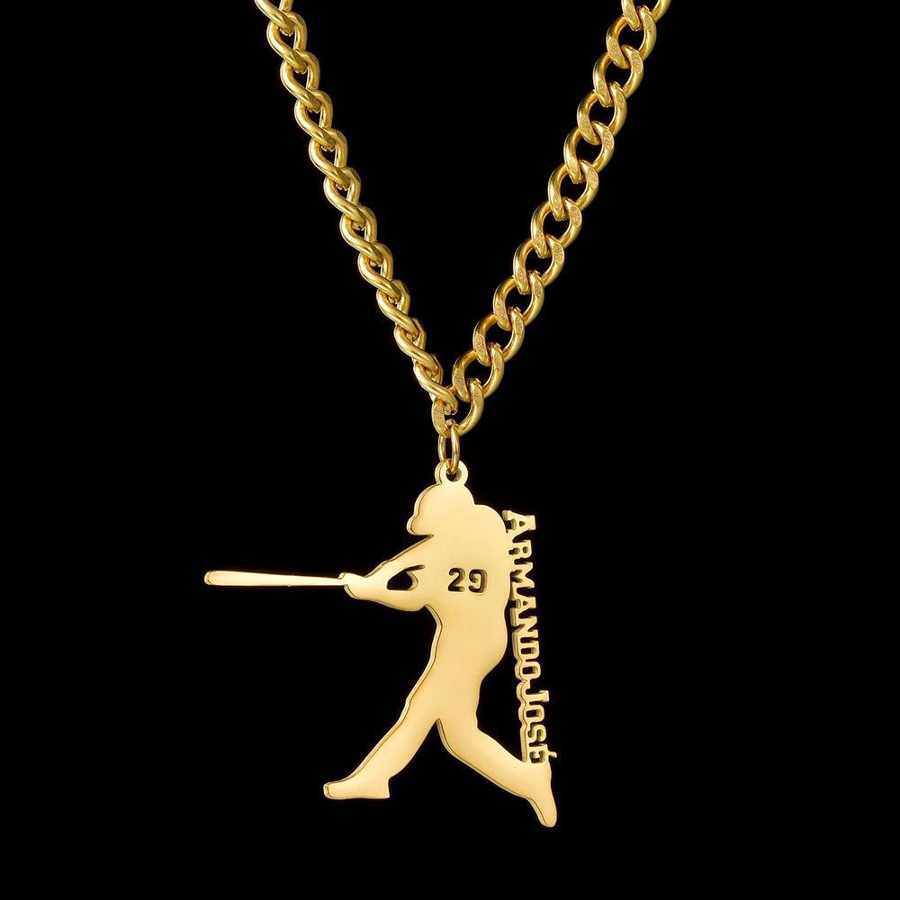 YOUSHANG Customized Football Name Necklace