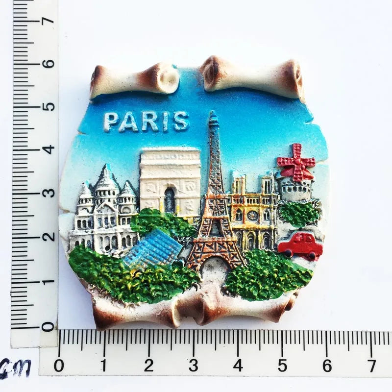 Paris France Tourist Souvenir Fridge Magnets Eiffel Tower French Magnetic Stickers Annecy Decoration on The Fridge Travel Gifts