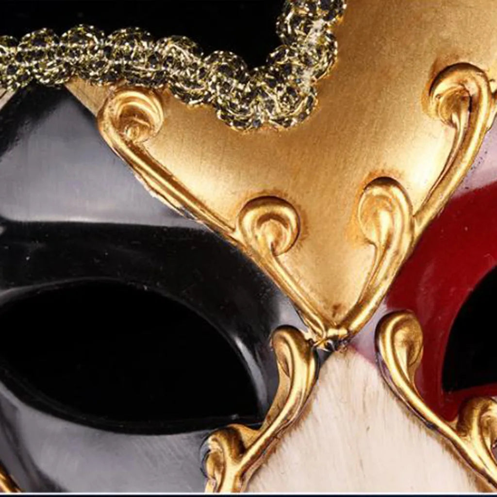Mardi Gras Mask Men's Masquerade Mask Vintage Venetian Checkered Musical Party Mens Masquerade Mask Vintage Venetian Checkered