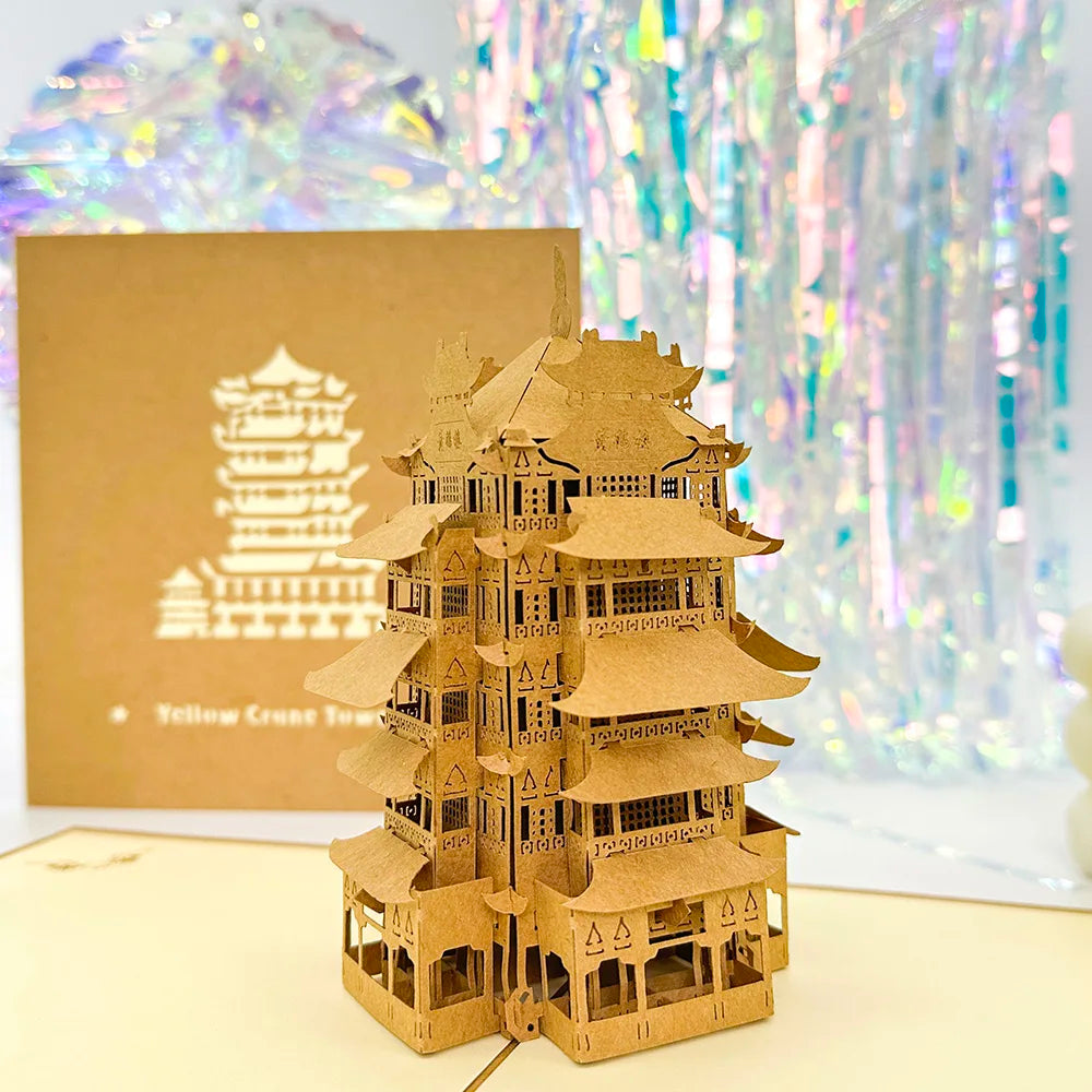 3D Pop Up Birthday Cards Laser Cut Invitations Cards World Architecture Business Card Boy Gifts Greeting Card Tourist Postcard