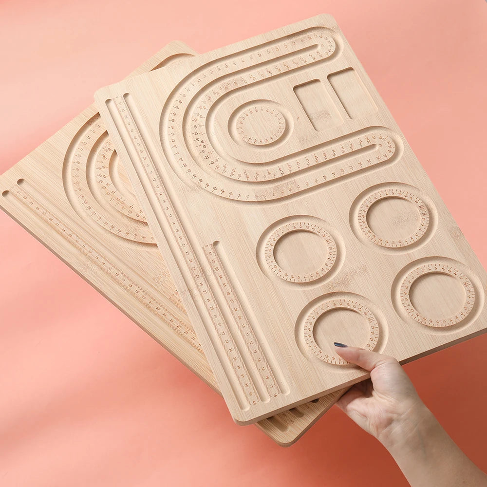 Eco-Friendly Bamboo Bead Board Perfect Tool for Jewelry Making and Beading Projects Bracelet Necklaces Design Beading Mats Trays